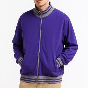Cutter & Buck Vintage Bomber Jacket Varsity Track Jacket Purple